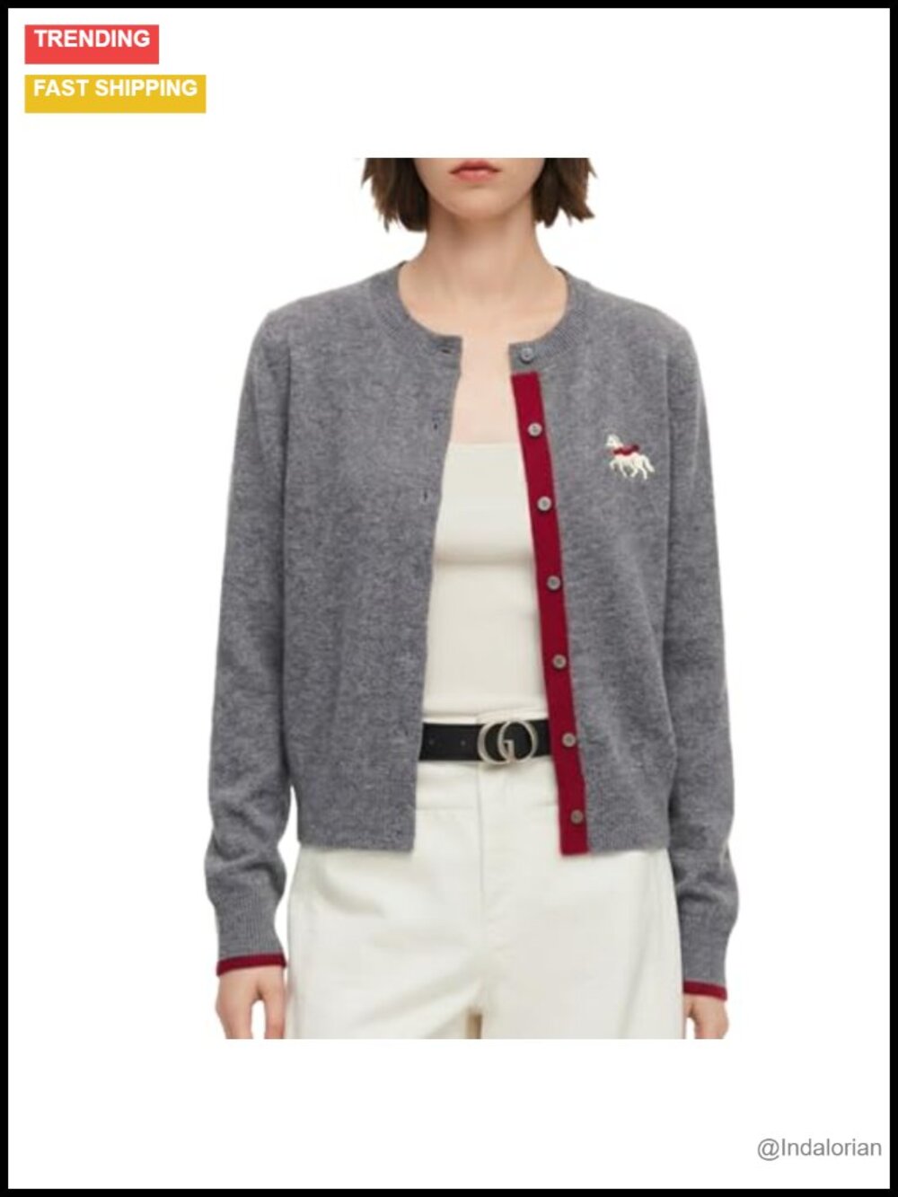 Wool Blend Lightweight Long Sleeve Cardigan Single Breasted Knit Top